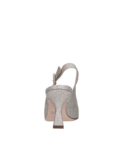 Décolleté slingback in pelle e glitter LELLA BALDI | LB725SA GLITTERGHIACCIO
